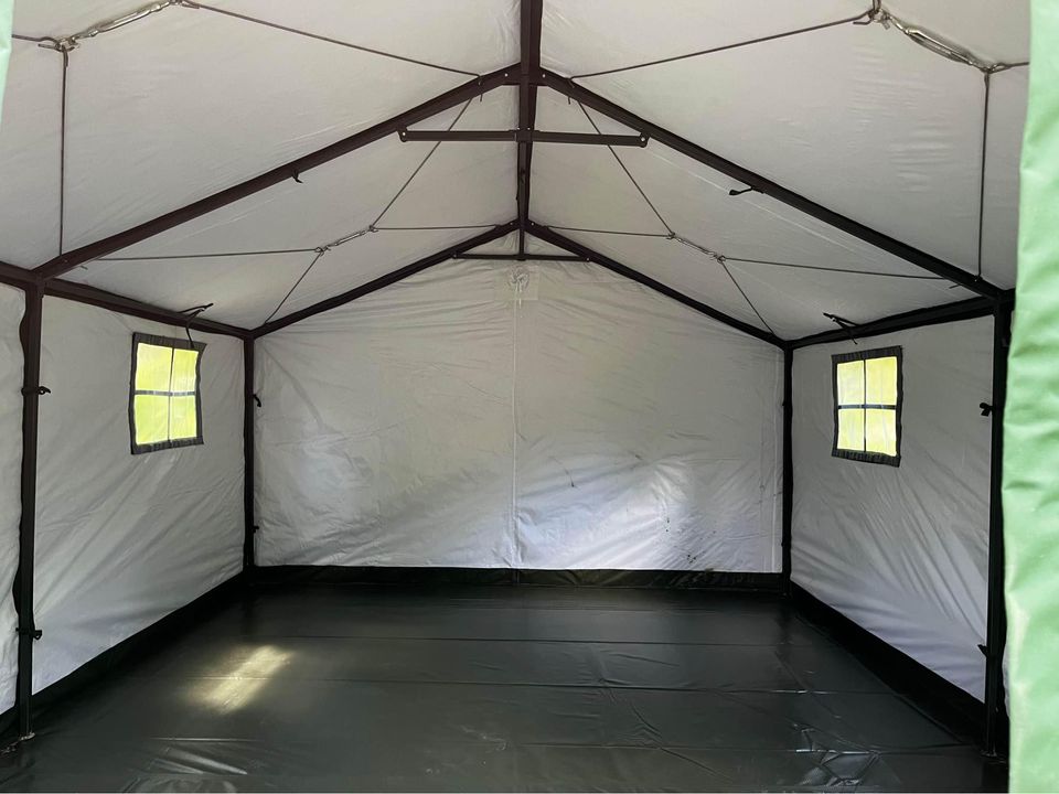 3 x 4 m Canvas Tent Square Pole (9ft x 13ft)